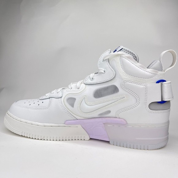Nike Mens Air Force 1 Mid React Summit White Icy Shoes Size 10.5 DQ1872-101 - Picture 3 of 9